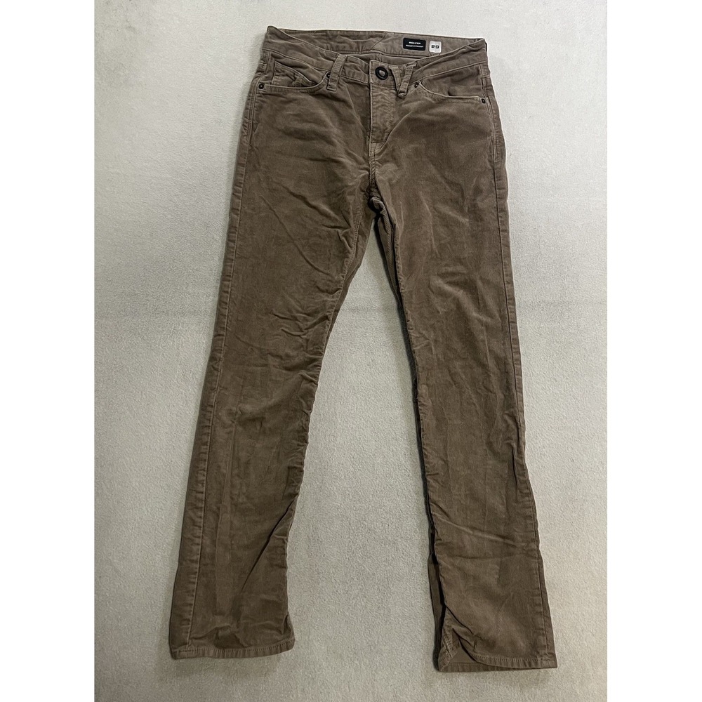 Volcom Solver Modern Straight Corduroy Pants Men's Size 29 (Fits 30x29) Brown